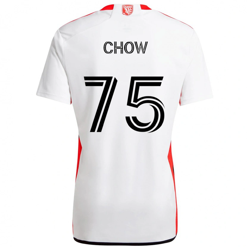 Danxen Women Alex Chow #75 White Red Away Jersey 2025/26 T-Shirt