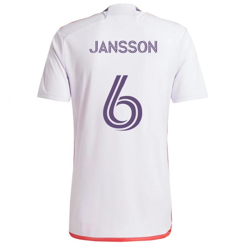 Danxen Women Robin Jansson #6 White Purple Away Jersey 2025/26 T-Shirt