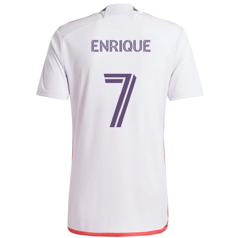Danxen Women Ramiro Enrique #7 White Purple Away Jersey 2025/26 T-Shirt