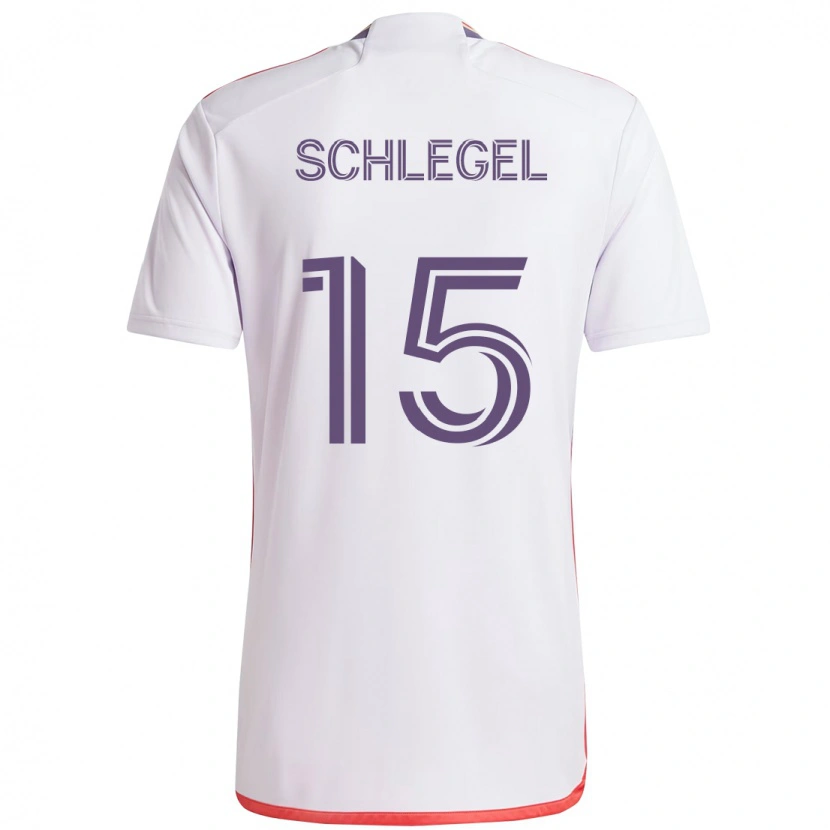 Danxen Women Rodrigo Schlegel #15 White Purple Away Jersey 2025/26 T-Shirt