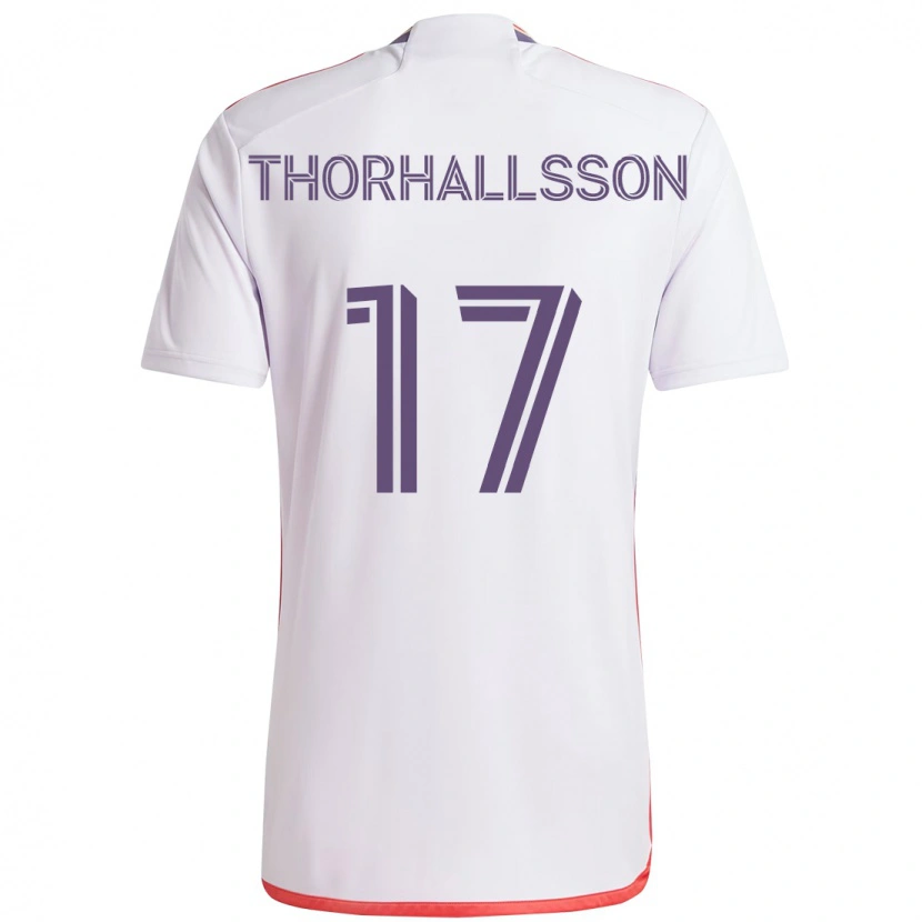 Danxen Women Dagur Dan Thórhallsson #17 White Purple Away Jersey 2025/26 T-Shirt