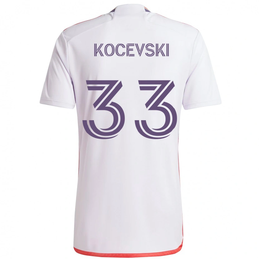 Danxen Women Jeorgio Kocevski #33 White Purple Away Jersey 2025/26 T-Shirt