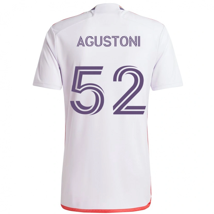 Danxen Women Gonzalo Agustoni #52 White Purple Away Jersey 2025/26 T-Shirt
