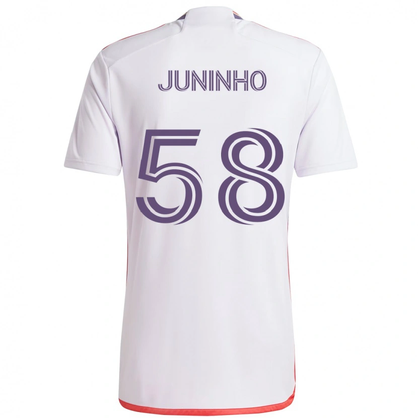 Danxen Women Juninho #58 White Purple Away Jersey 2025/26 T-Shirt