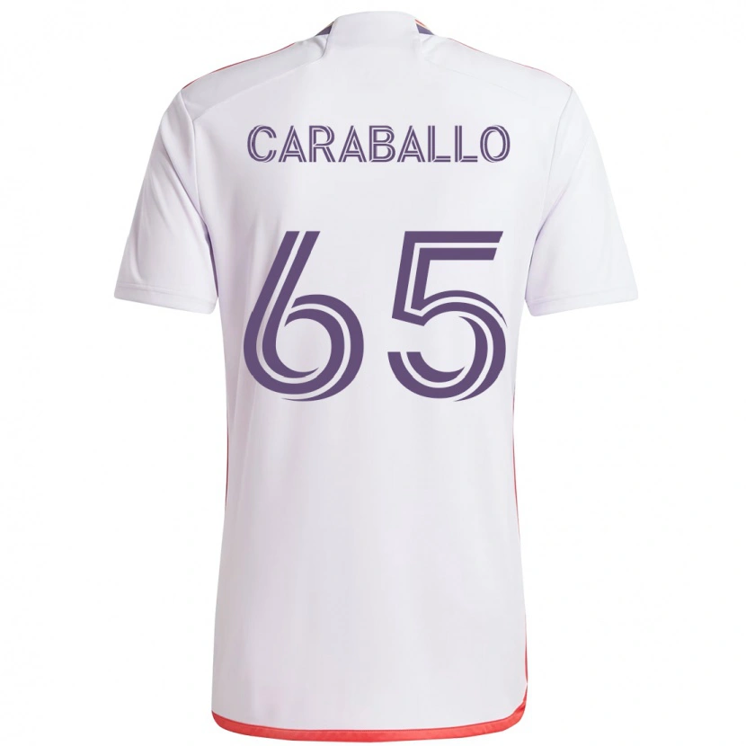 Danxen Women Gustavo Caraballo #65 White Purple Away Jersey 2025/26 T-Shirt