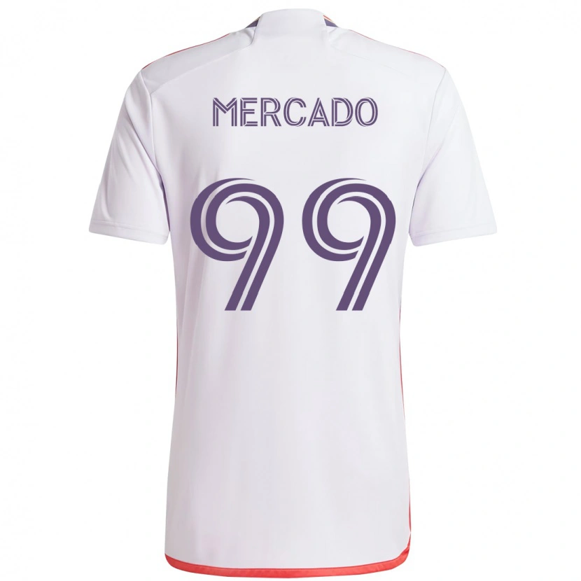 Danxen Women Carlos Mercado #99 White Purple Away Jersey 2025/26 T-Shirt