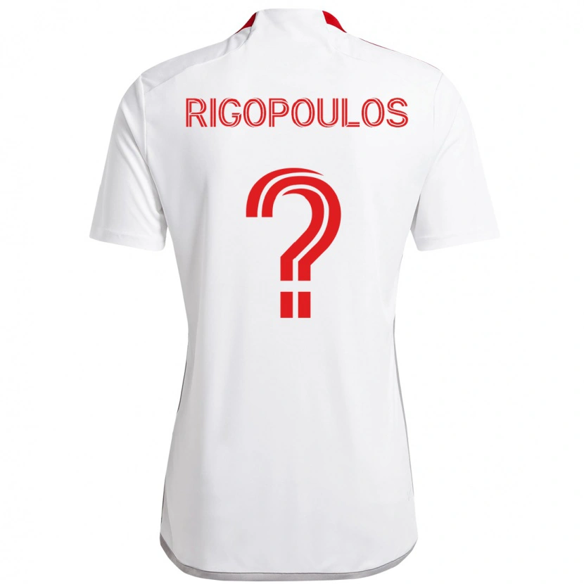 Danxen Women Theo Rigopoulos #0 White Red Away Jersey 2025/26 T-Shirt