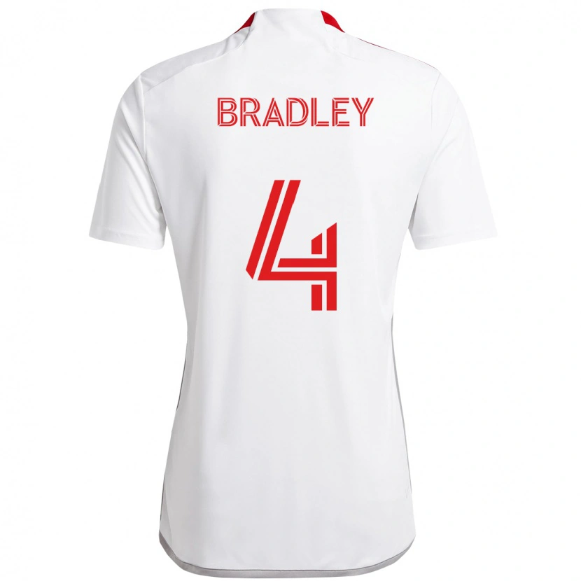 Danxen Women Michael Bradley #4 White Red Away Jersey 2025/26 T-Shirt