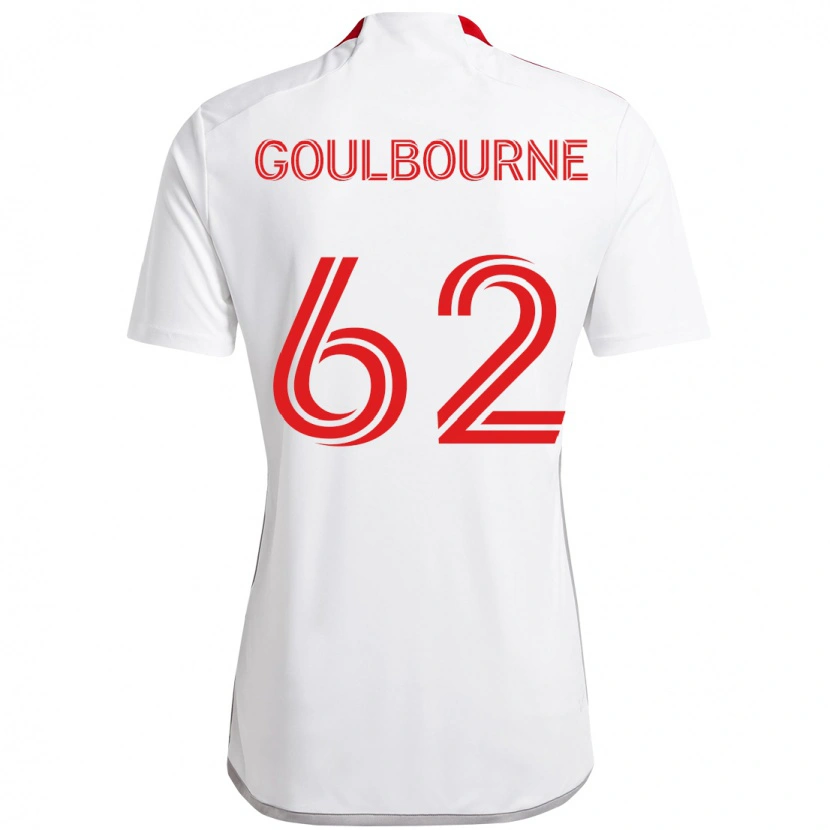 Danxen Women Rohan Goulbourne #62 White Red Away Jersey 2025/26 T-Shirt