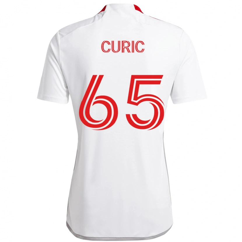 Danxen Women Antony Curic #65 White Red Away Jersey 2025/26 T-Shirt