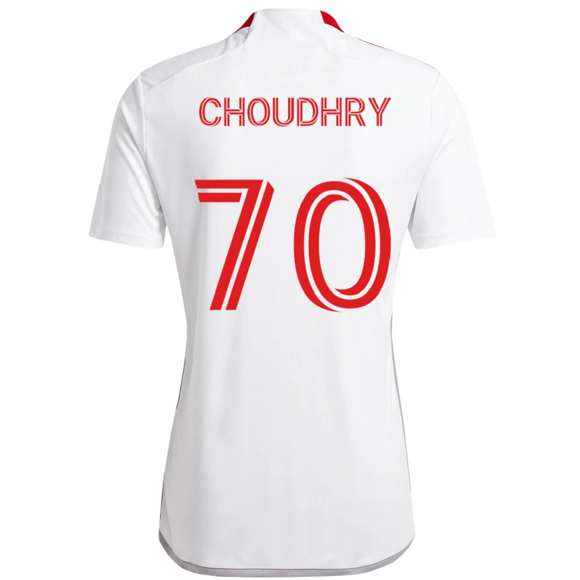Danxen Women Benjamin Choudhry #70 White Red Away Jersey 2025/26 T-Shirt