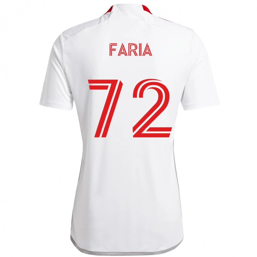 Danxen Women Jordan Faria #72 White Red Away Jersey 2025/26 T-Shirt
