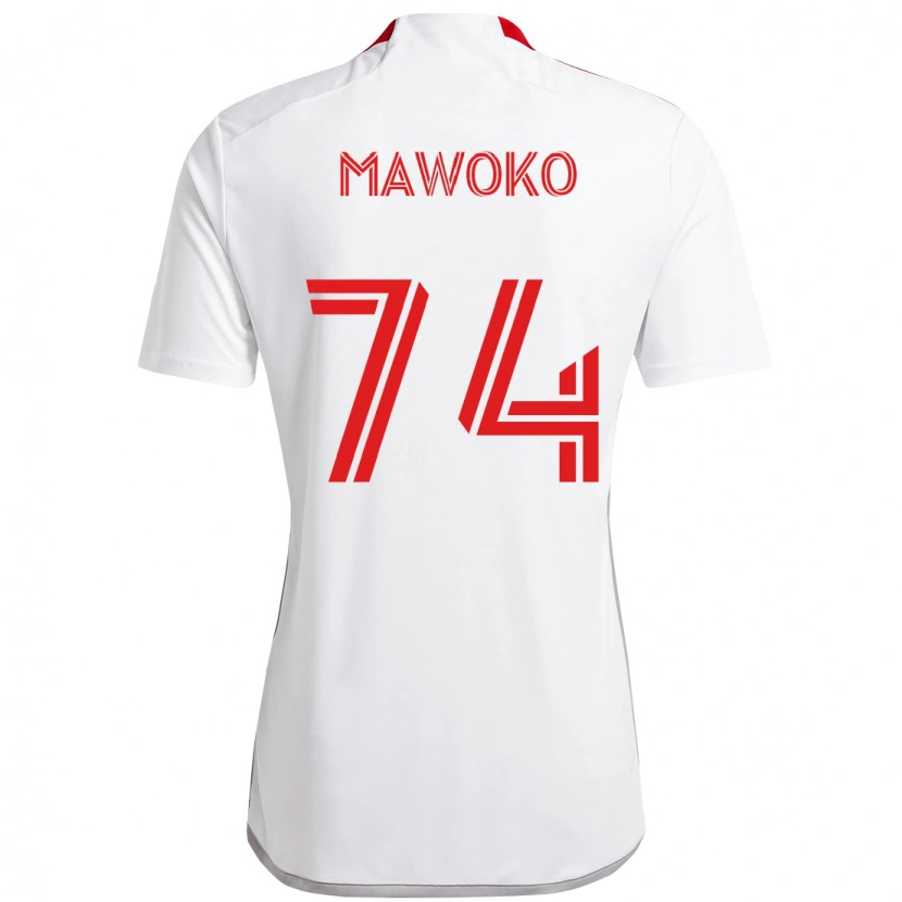Danxen Women Kundai Mawoko #74 White Red Away Jersey 2025/26 T-Shirt
