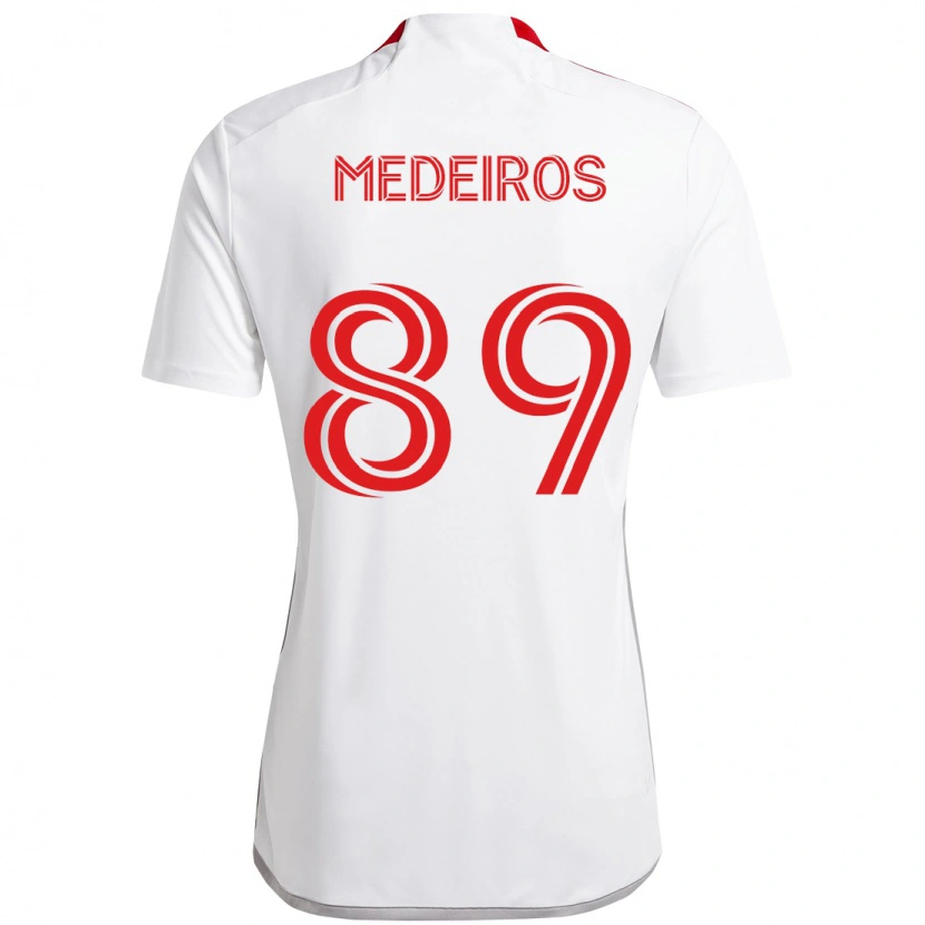 Danxen Women Matthew Medeiros #89 White Red Away Jersey 2025/26 T-Shirt