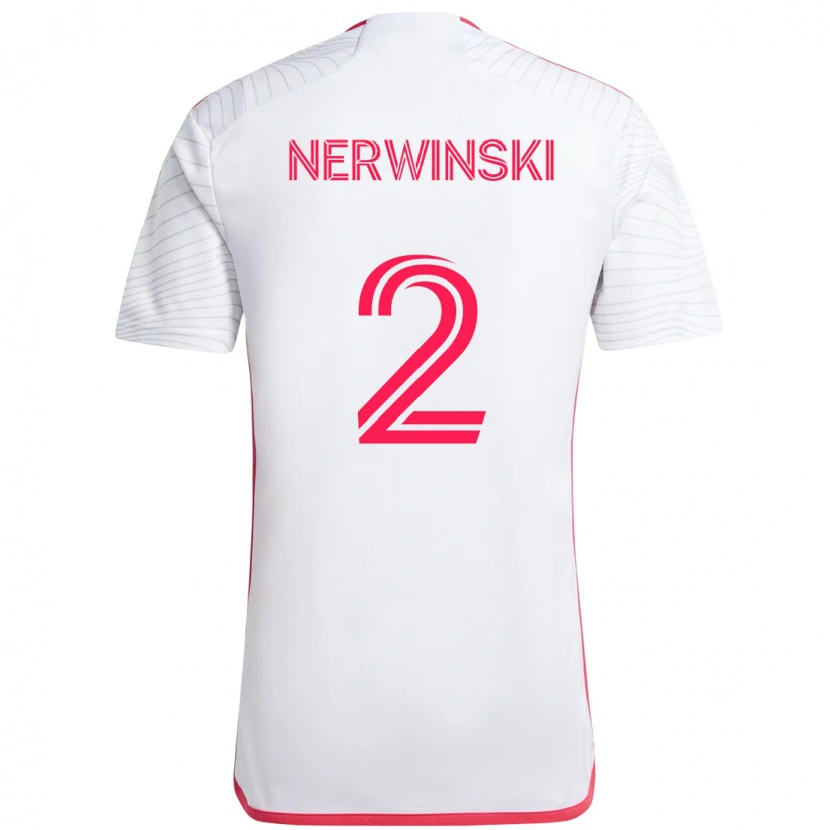 Danxen Women Jake Nerwinski #2 White Magenta Away Jersey 2025/26 T-Shirt