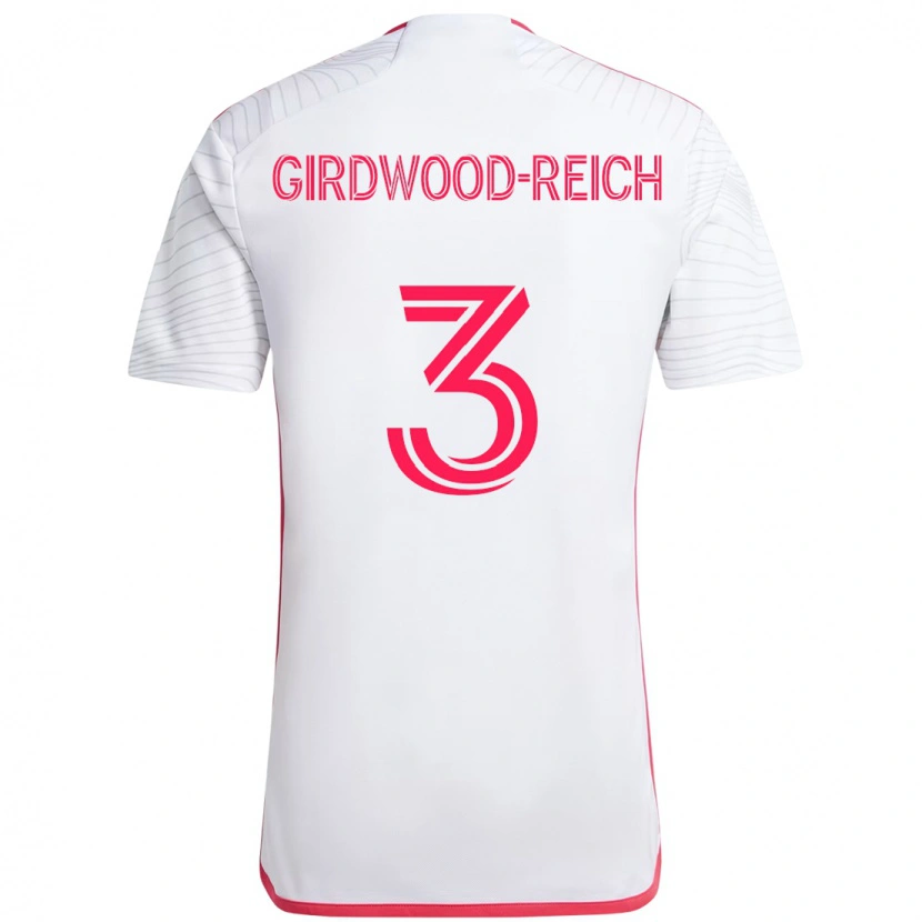 Danxen Women Jake Girdwood-Reich #3 White Magenta Away Jersey 2025/26 T-Shirt