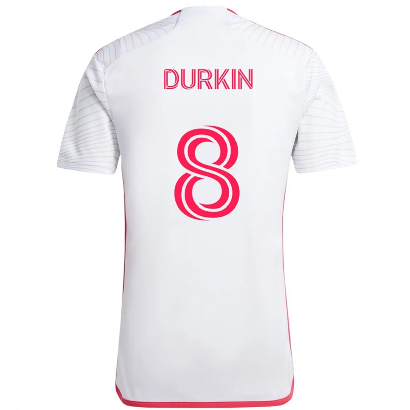 Danxen Women Chris Durkin #8 White Magenta Away Jersey 2025/26 T-Shirt