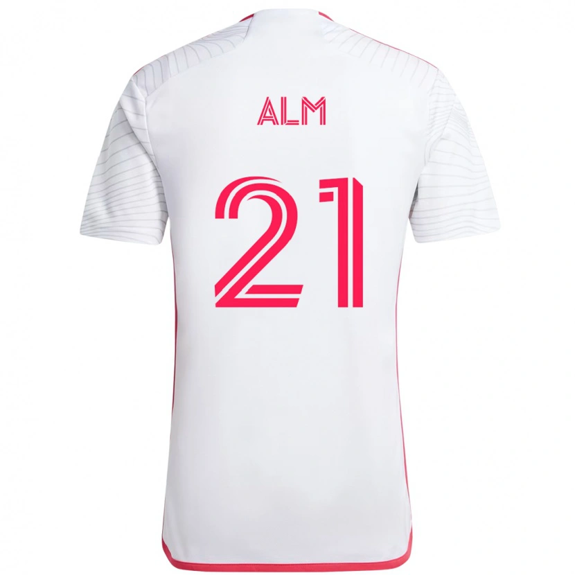 Danxen Women Rasmus Alm #21 White Magenta Away Jersey 2025/26 T-Shirt