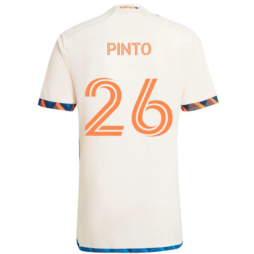 Danxen Women Malik Pinto #26 White Blue Orange Away Jersey 2025/26 T-Shirt