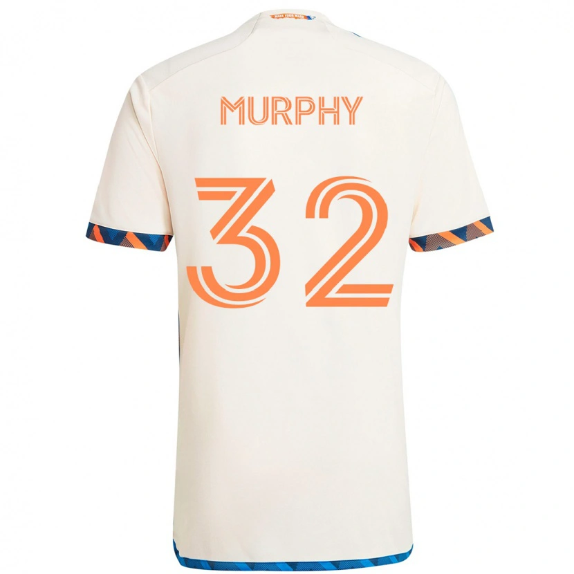 Danxen Women Ian Murphy #32 White Blue Orange Away Jersey 2025/26 T-Shirt