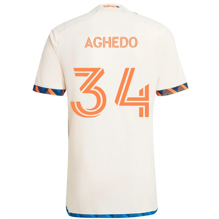 Danxen Women London Aghedo #34 White Blue Orange Away Jersey 2025/26 T-Shirt