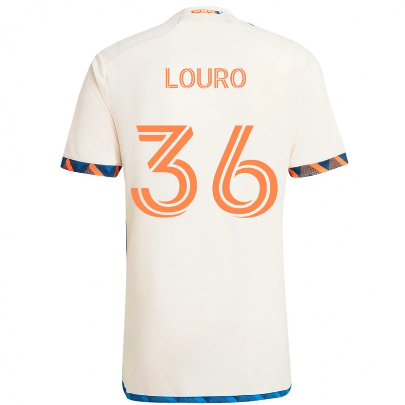 Danxen Women Evan Louro #36 White Blue Orange Away Jersey 2025/26 T-Shirt