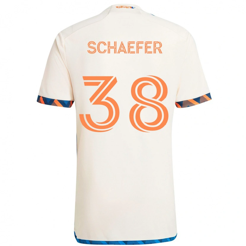 Danxen Women Brian Schaefer #38 White Blue Orange Away Jersey 2025/26 T-Shirt