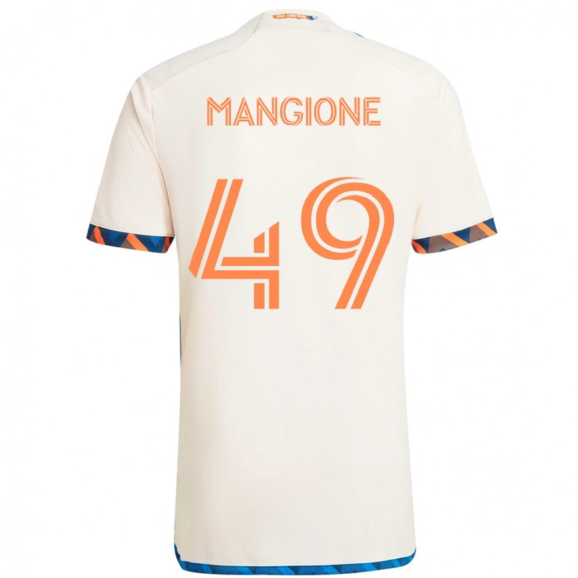 Danxen Women Peter Mangione #49 White Blue Orange Away Jersey 2025/26 T-Shirt