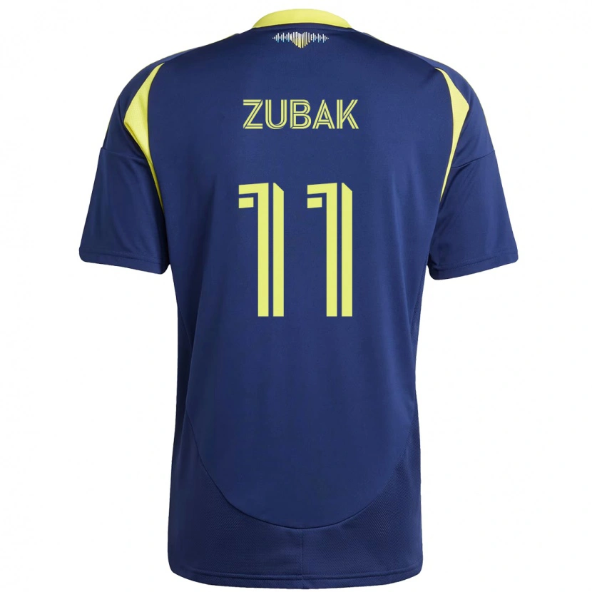 Danxen Women Ethan Zubak #11 Navy Blue Yellow Away Jersey 2025/26 T-Shirt