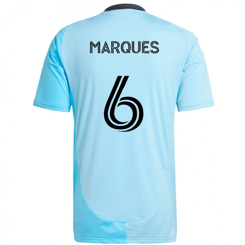 Danxen Women Mikael Marqués #6 Sky Blue Away Jersey 2025/26 T-Shirt