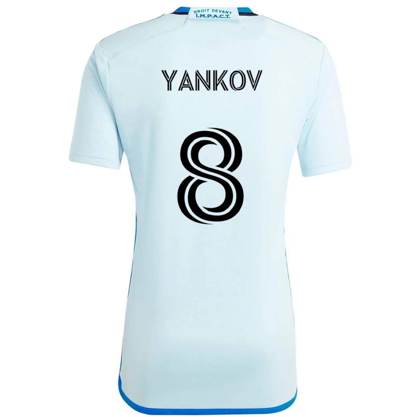 Danxen Women Dominik Yankov #8 Sky Blue Dark Blue Away Jersey 2025/26 T-Shirt