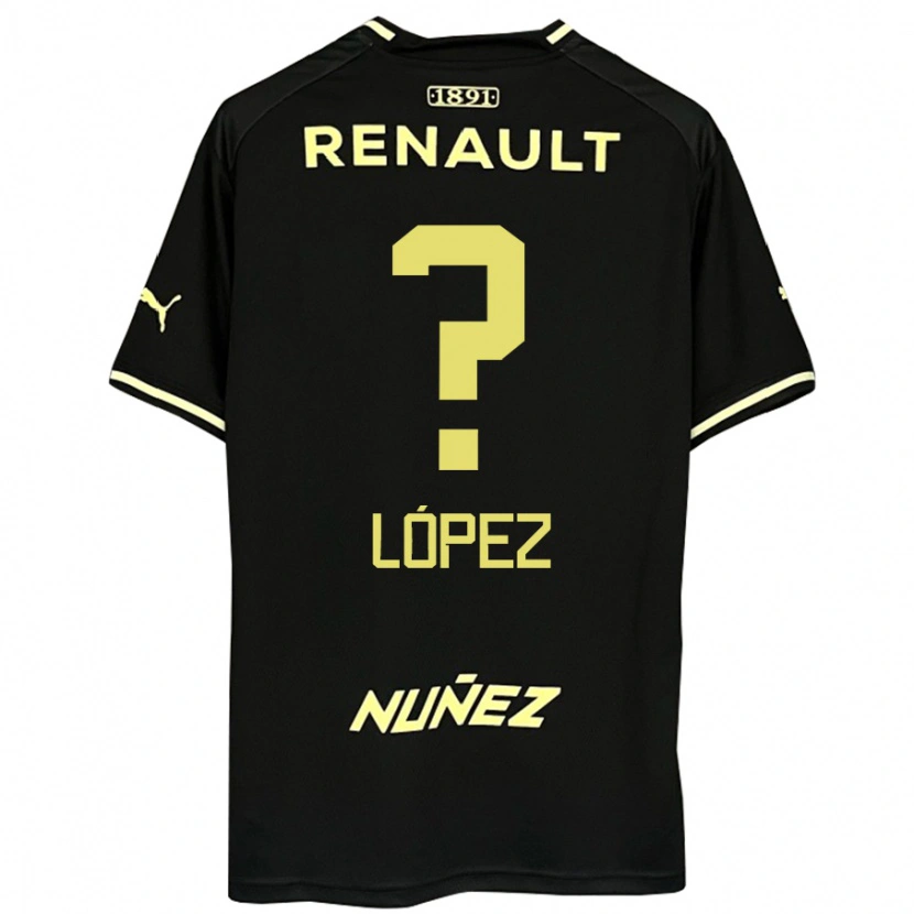 Danxen Women Ignacio López #0 Black Yellow Away Jersey 2025/26 T-Shirt