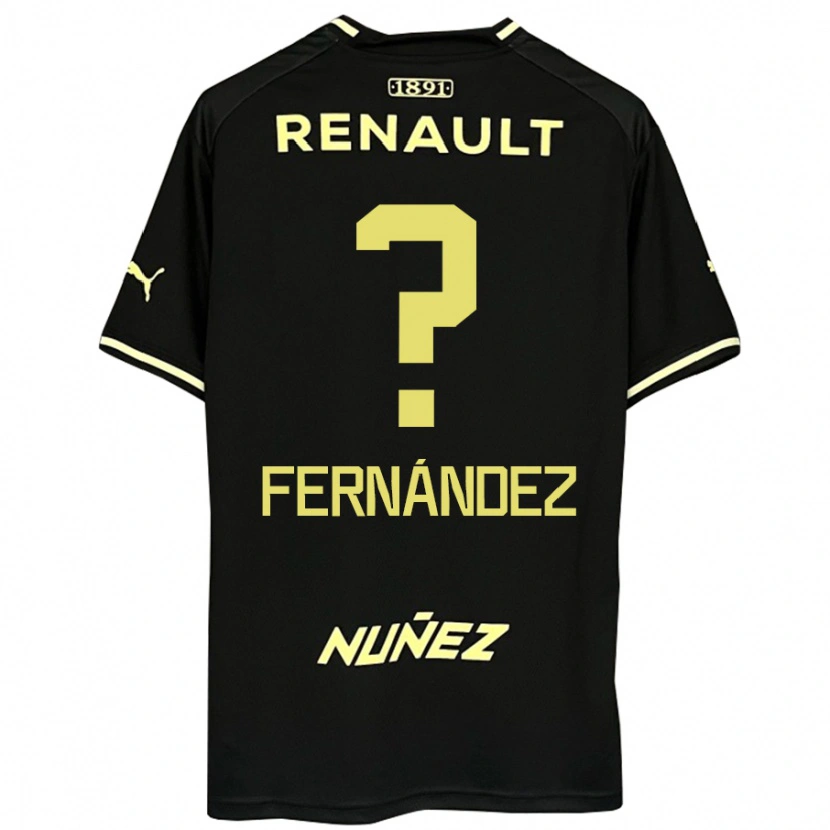 Danxen Women Faustino Fernández #0 Black Yellow Away Jersey 2025/26 T-Shirt