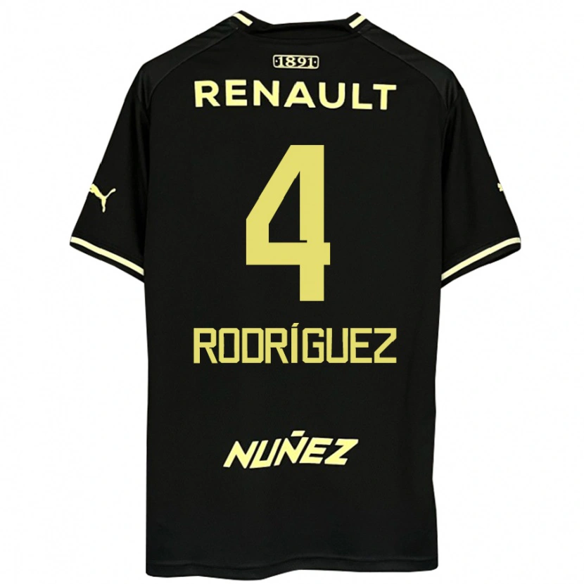 Danxen Women Guzmán Rodríguez #4 Black Yellow Away Jersey 2025/26 T-Shirt