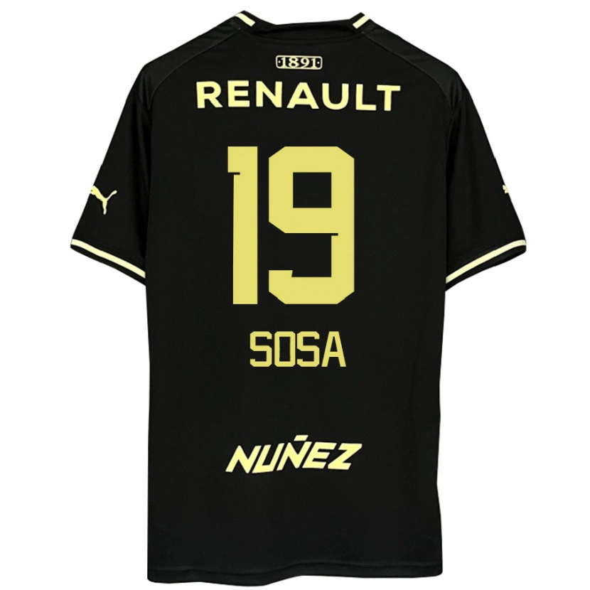 Danxen Women Diego Sosa #19 Black Yellow Away Jersey 2025/26 T-Shirt