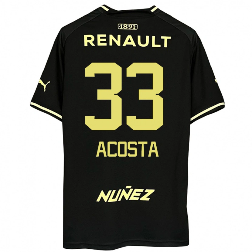 Danxen Women Nahuel Acosta #33 Black Yellow Away Jersey 2025/26 T-Shirt