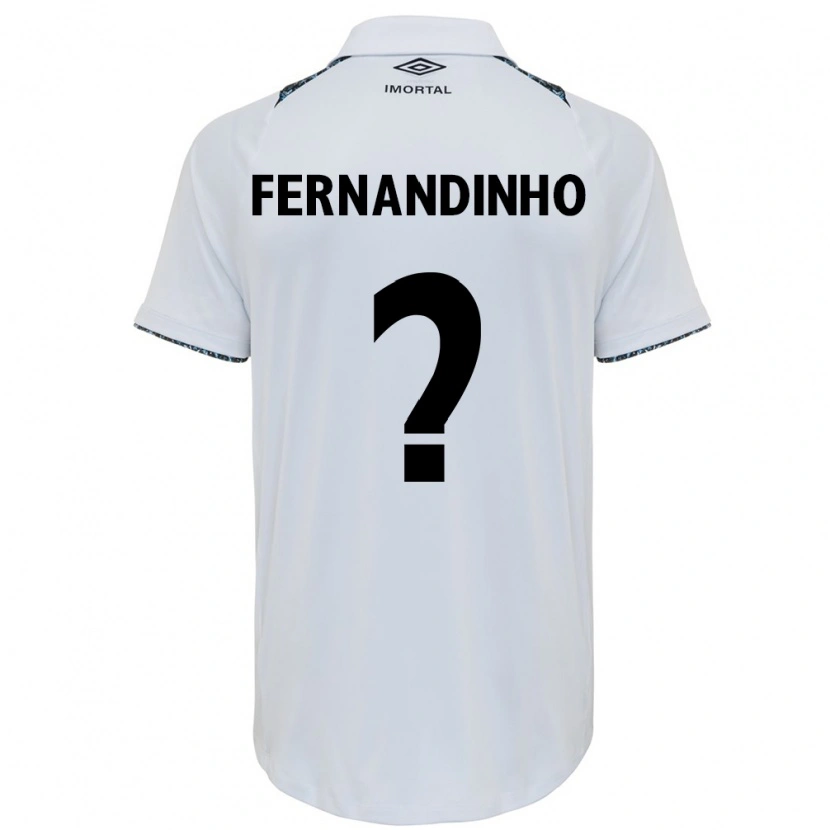 Danxen Women Fernandinho #0 White Blue Away Jersey 2025/26 T-Shirt