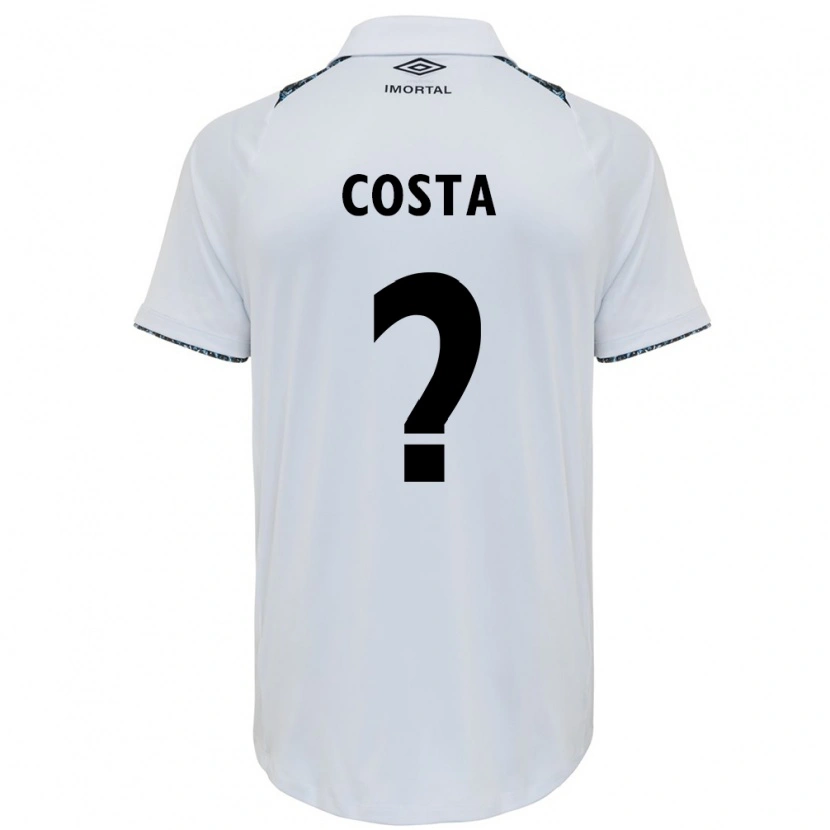 Danxen Women Wesley Costa #0 White Blue Away Jersey 2025/26 T-Shirt