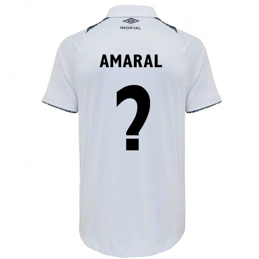 Danxen Women Lucas Amaral #0 White Blue Away Jersey 2025/26 T-Shirt