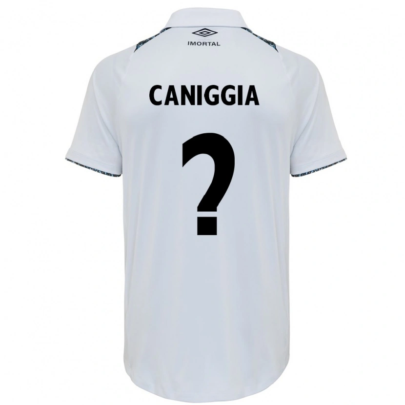 Danxen Women Lucas Caniggia #0 White Blue Away Jersey 2025/26 T-Shirt