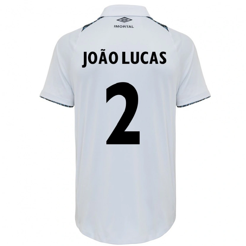 Danxen Women João Lucas #2 White Blue Away Jersey 2025/26 T-Shirt