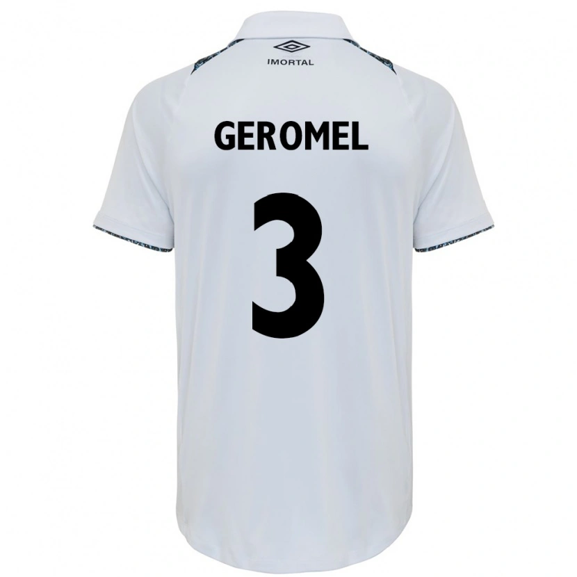 Danxen Women Pedro Geromel #3 White Blue Away Jersey 2025/26 T-Shirt