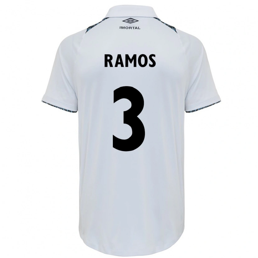 Danxen Women João Ramos #3 White Blue Away Jersey 2025/26 T-Shirt