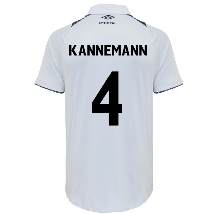 Danxen Women Walter Kannemann #4 White Blue Away Jersey 2025/26 T-Shirt