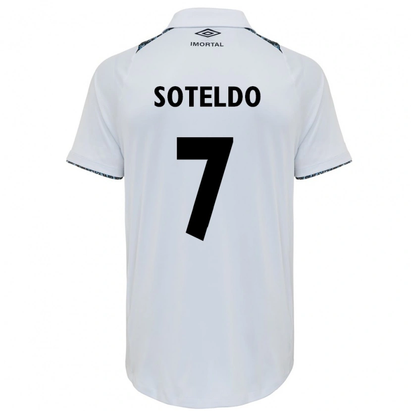 Danxen Women Yeferson Soteldo #7 White Blue Away Jersey 2025/26 T-Shirt