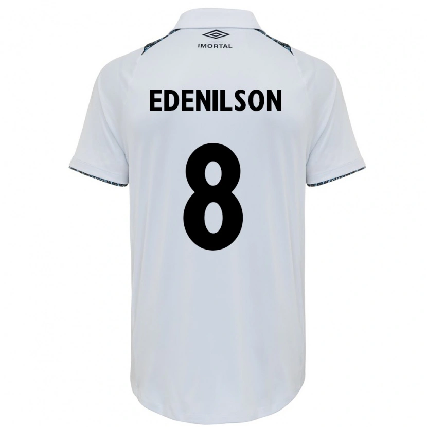 Danxen Women Edenilson #8 White Blue Away Jersey 2025/26 T-Shirt