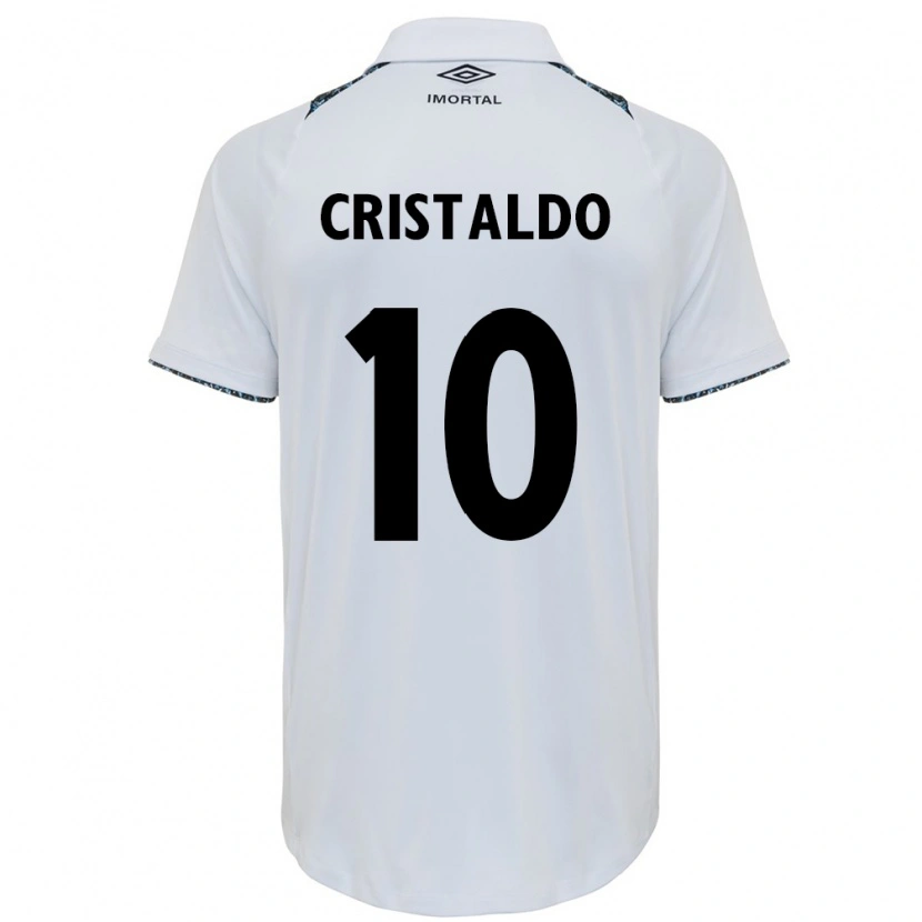 Danxen Women Franco Cristaldo #10 White Blue Away Jersey 2025/26 T-Shirt