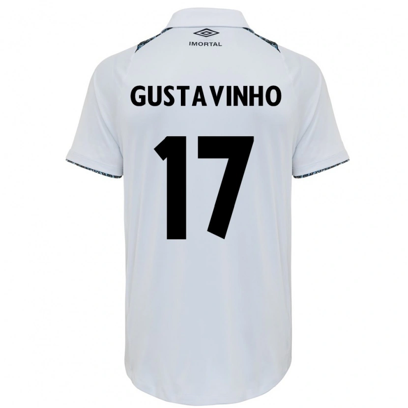 Danxen Women Gustavinho #17 White Blue Away Jersey 2025/26 T-Shirt