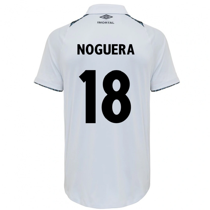 Danxen Women Freddy Noguera #18 White Blue Away Jersey 2025/26 T-Shirt