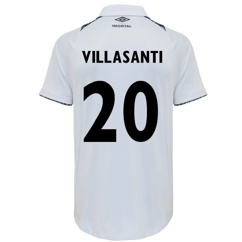 Danxen Women Mathías Villasanti #20 White Blue Away Jersey 2025/26 T-Shirt